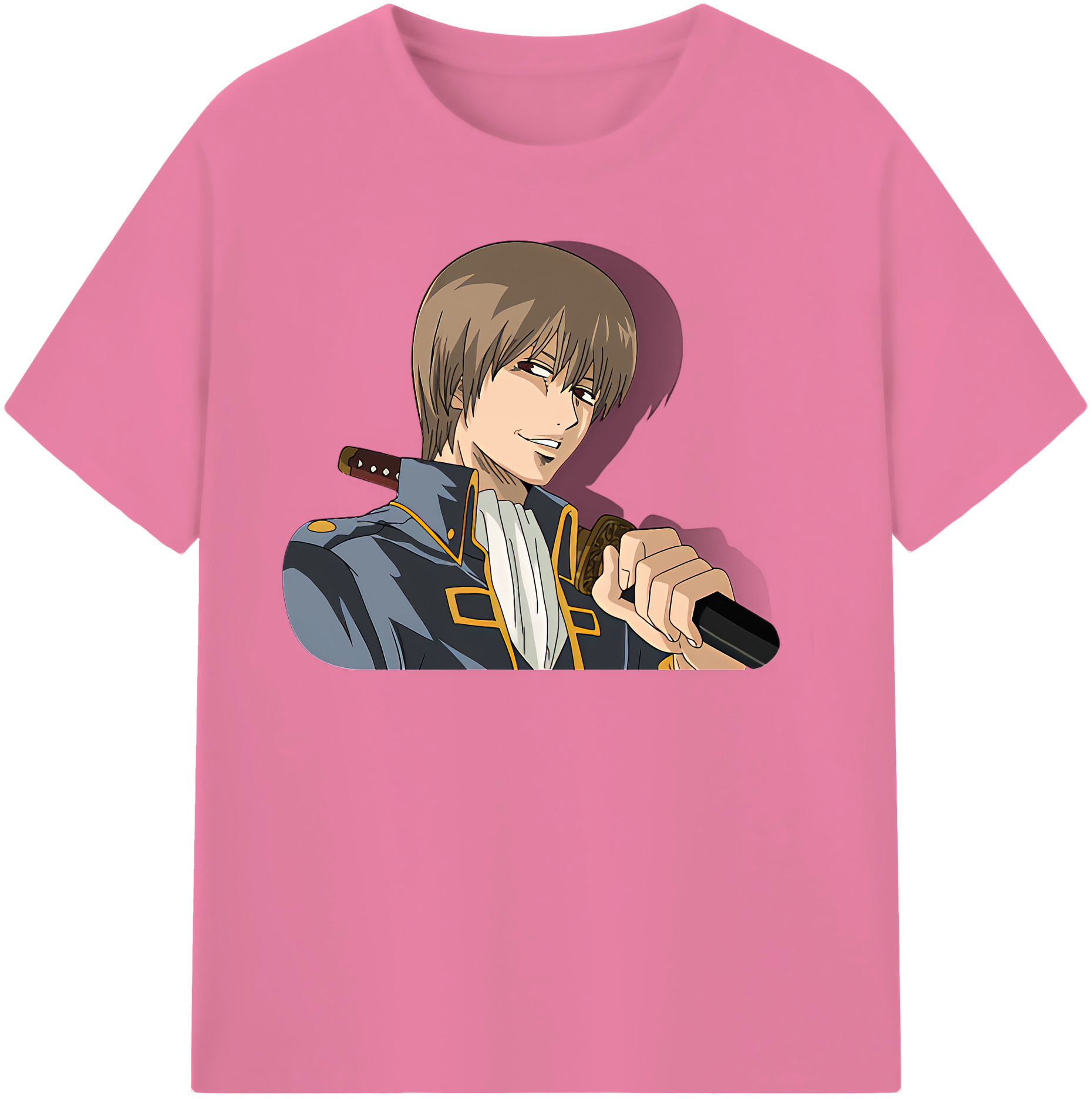 （画像用） ぎんたま 坂田銀時（さかたぎんとき） 神楽 志村新八（しむら しんぱち） GINTAMA Sakata Gintoki Kagura Shimura Shinpachi 綿100％半袖Tシャツ（フロントプリント）